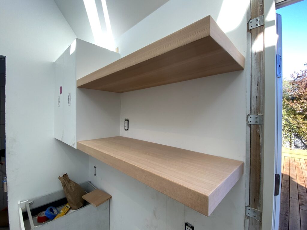 West Berkeley ADU, floating shelves, photo 2 of 6