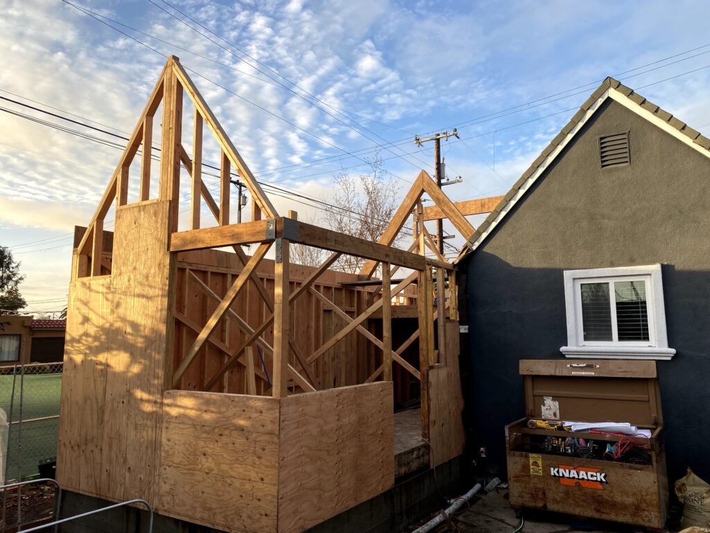 West Berkeley ADU, framing, photo 4 of 11