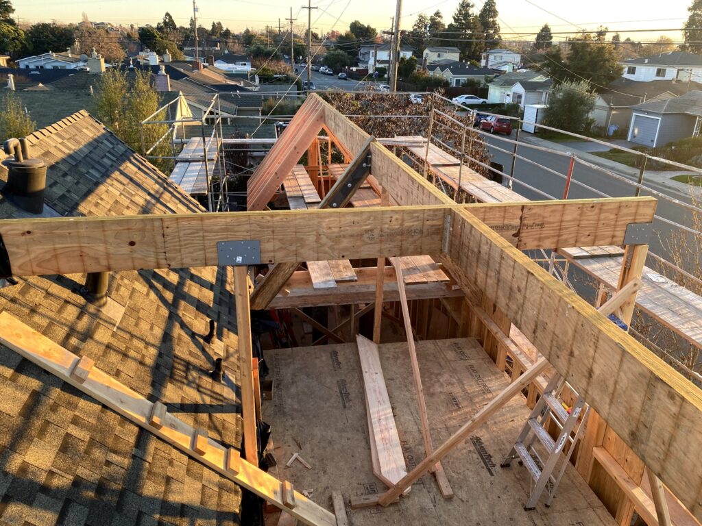 West Berkeley ADU, framing, photo 6 of 11